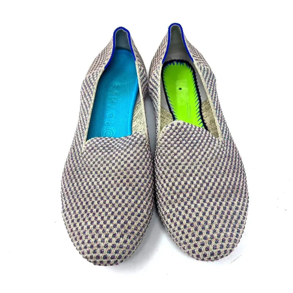 Rothys The Loafer Women's 11 Limited Edition Multi Metallic Flat Needs‎ Insole